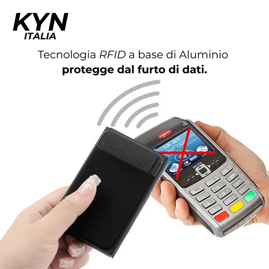 Portafoglio Anti-Clonazione RFID in Alluminio